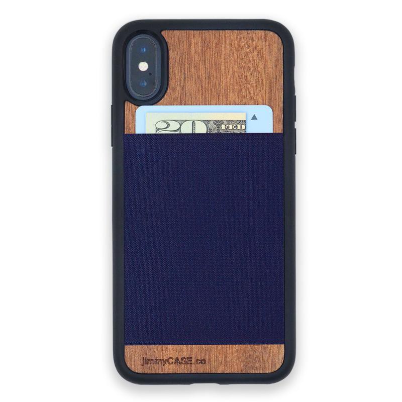 JimmyCASE iPhone X/XS Wallet Case Dark Blue - 