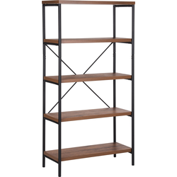 BRISBANE L - Boekenkast - Donkere houtkleur - MDF