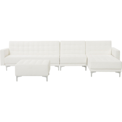 Beliani ABERDEEN - Modulaire Sofa-Wit-Kunstleer