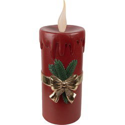 Clayre & Eef Kerstdecoratie met LED-verlichting Rood Kunststof