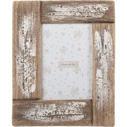 Clayre & Eef Fotolijst Bruin Wit Hout