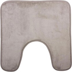 5Five Badkamerkleedje/wc badmat tapijt - memory foam - taupe - 48 x 48 cm - Badmatjes