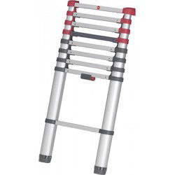 Hailo T80 Aluminium Telescoopladder 11 Treden + Stabilisatiebalk 103-322 cm