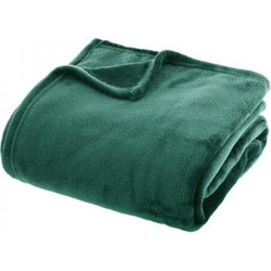 Flanellen fleece plaid - Groen - XL 180 x 220 cm