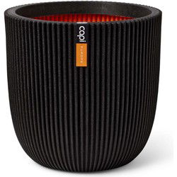 Pot bol Groove H41 cm zwart