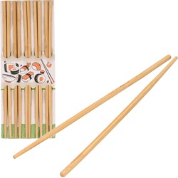Sushi eetstokjes - 5x setjes - bamboe hout - 24 cm - Eetstokjes