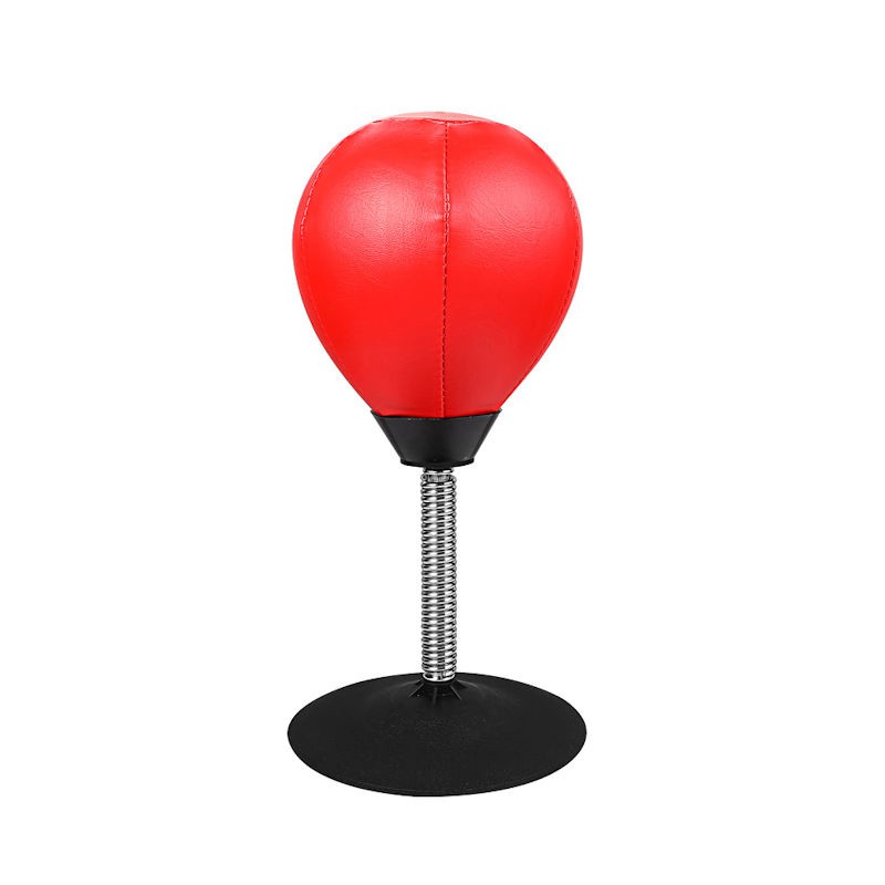 Decopatent® Boksbal tafelmodel - Stressbal - Mini bokszak - Punching Ball - Tafel boksbal bureau op voet - Volwassenen & Kinderen - 