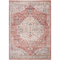 Safavieh Eigentijds Klassiek Geweven Vloerkleed voor Binnen, Kenitra Collectie, KRA661, in Roze & Grijs, 122 X 183 cm