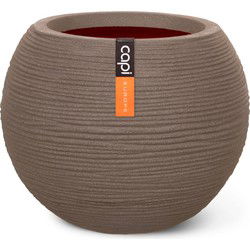 Vaas bol Rib NL 40x32 warm taupe bloempot
