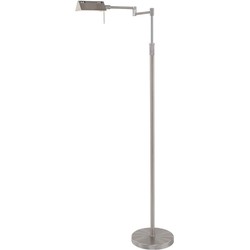 Mexlite - vloerlamp - Karl - staal - glas metaal - design lamp - LED - 5895ST