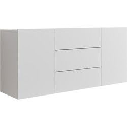 Meubella - Dressoir Asilento - Mat wit - 140 cm