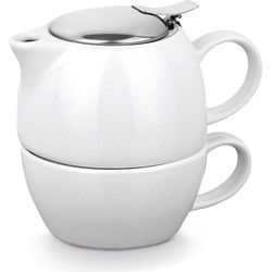 Keramieken theeset met theepot en kopje 430 ml 13 cm - Theepotten