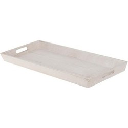 Decoratief houten dienblad wit 58 x 25 cm - Dienbladen