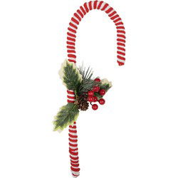 Clayre & Eef Kerstdecoratie Zuurstok 30 cm Rood Kunststof