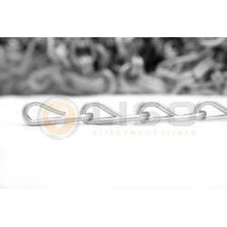 Liso ® Kettinggordijn kleur Zilver Satin  - per meter