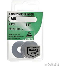 Karrosseriering m8 rvs 6st