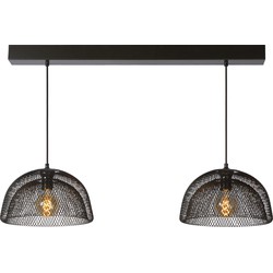 Messi dubbele hanglamp 2xE27 zwart