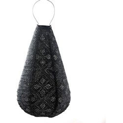 Lumiz Solar Buitenlamp - Buitenverlichting - Lampion - Solar Tuinverlichting - Topaze Drop - 28 cm - Donker Grijs