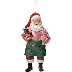 Clayre & Eef Kersthanger Kerstman Rood Textiel
