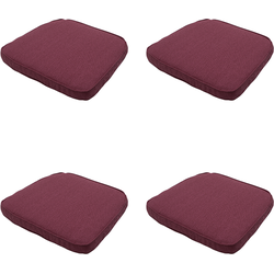 Madison -  Zitkussen Wicker Bordeaux canvas eco+ - Ca. 48x48 cm - Set van 4