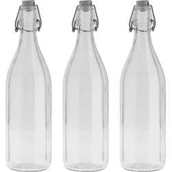 Bormioli rocco set van 8x stuks weckflessen transparant beugeldop glas van 1 liter - Weckpotten