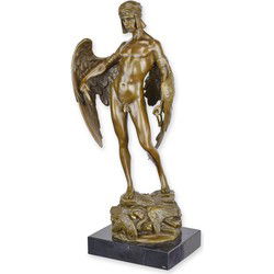 A BRONZE SCULPTURE OF ICARUS