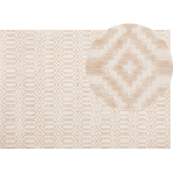 Beliani ADATEPE - Laagpolig-Beige-Viscose