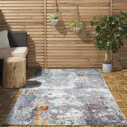 Sena Vintage Grijs / Multi vloerkleed - Indoor En Outdoor