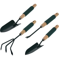 HIXA Tuingereedschap - Set van 4 - Schep - Hark - Cultivator - Metaal