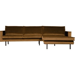 BePureHome Rodeo Chaise Longue Rechts - Velvet - Honinggeel