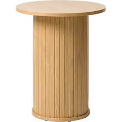 Lenn houten bijzettafel naturel - Ø50 cm