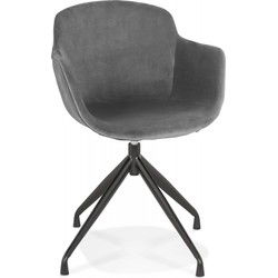 Design stoel met armleuningen GRAPIN 59x54x80 cm Grijs