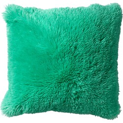 Dutch Decor FLUFFY - Sierkussen 45x45 cm - superzacht - effen kleur - Spearmint - groen - Dutch Decor