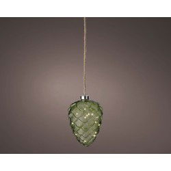 Micro LED dennenappel binnen dia15-H21cm green/warm white
