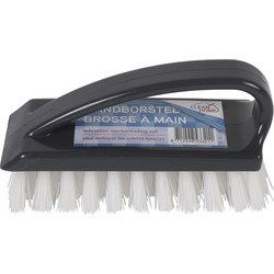 Handborstel - zwart - schrobborstel - met handvat - 13 x 5 x 7 cm - Schrobborstels
