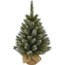 Triumph Tree Pittsburgh Kunstkerstboom in Jute - H90 x Ø56 cm - Groen Frosted