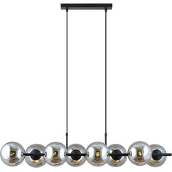 moderne hanglamp Bernardi Zwart 8-lichts