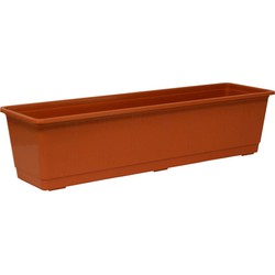 Geli Plantenbak - terracotta - kunststof - 60 x 17 x 14 cm - Plantenbakken