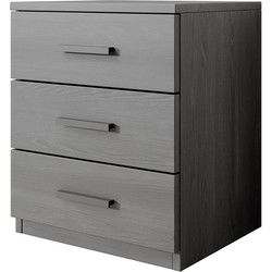 Meubella - Nachtkastje Gina - Antraciet eiken - 46 cm