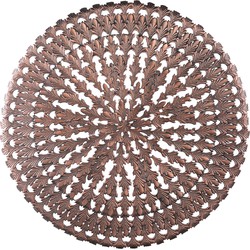 PTMD Xavery Copper round iron wall panel carved look L