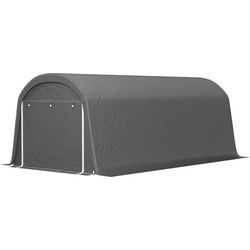 4goodz Garagetent met Waterdicht PE zeil en stalenframe 600x300x230 cm - Grijs