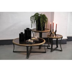 PTMD Salontafel Cami - 102x102x39 cm - Hout - Naturel