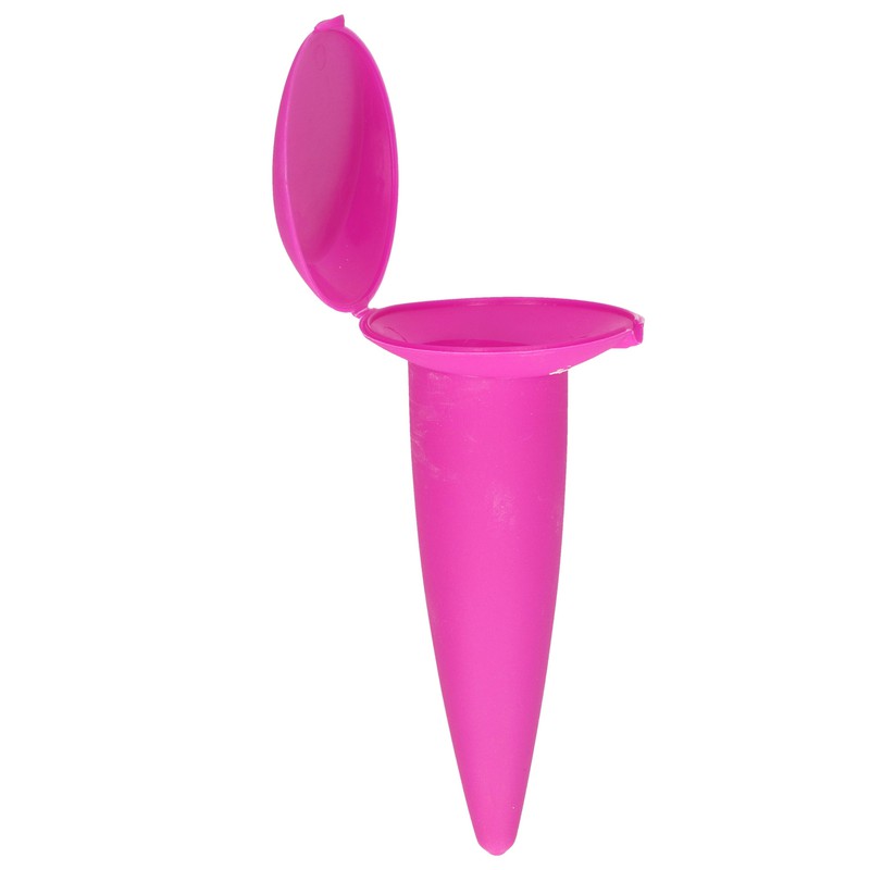 Gerimport strand asbak fuchsia roze met klepje - 1x - Asbakken - 