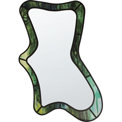 Beliani CERVILLE - Wandspiegel-Groen-Glas