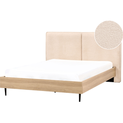 IZERNORE - Bed - Beige - 160 x 200 cm - Bouclé