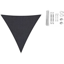 Shadow Comfort driehoek 3,6x3,6x3,6m Carbon Black met Bevestigingsset