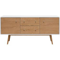 Dressoir Naturel - 42x150x71cm - Eikenhout - Dressoir Turin