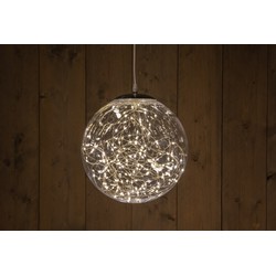 BAL HELDER 25CM/125LED WARM WIT 8/16UUR TIMER INDOOR/OUTDOOR