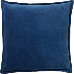 Dutch Decor CAITH - Sierkussen 50x50 cm - 100% katoen velvet - Insignia Blue - donkerblauw - Dutch Decor