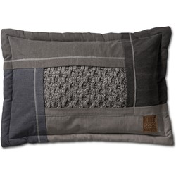 Knit Factory Trix Sierkussen - Licht Grijs Mêlee - 60x40 cm - Inclusief kussenvulling